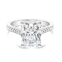 Sterling Silver Radiant Cubic Zirconia Ring 147717