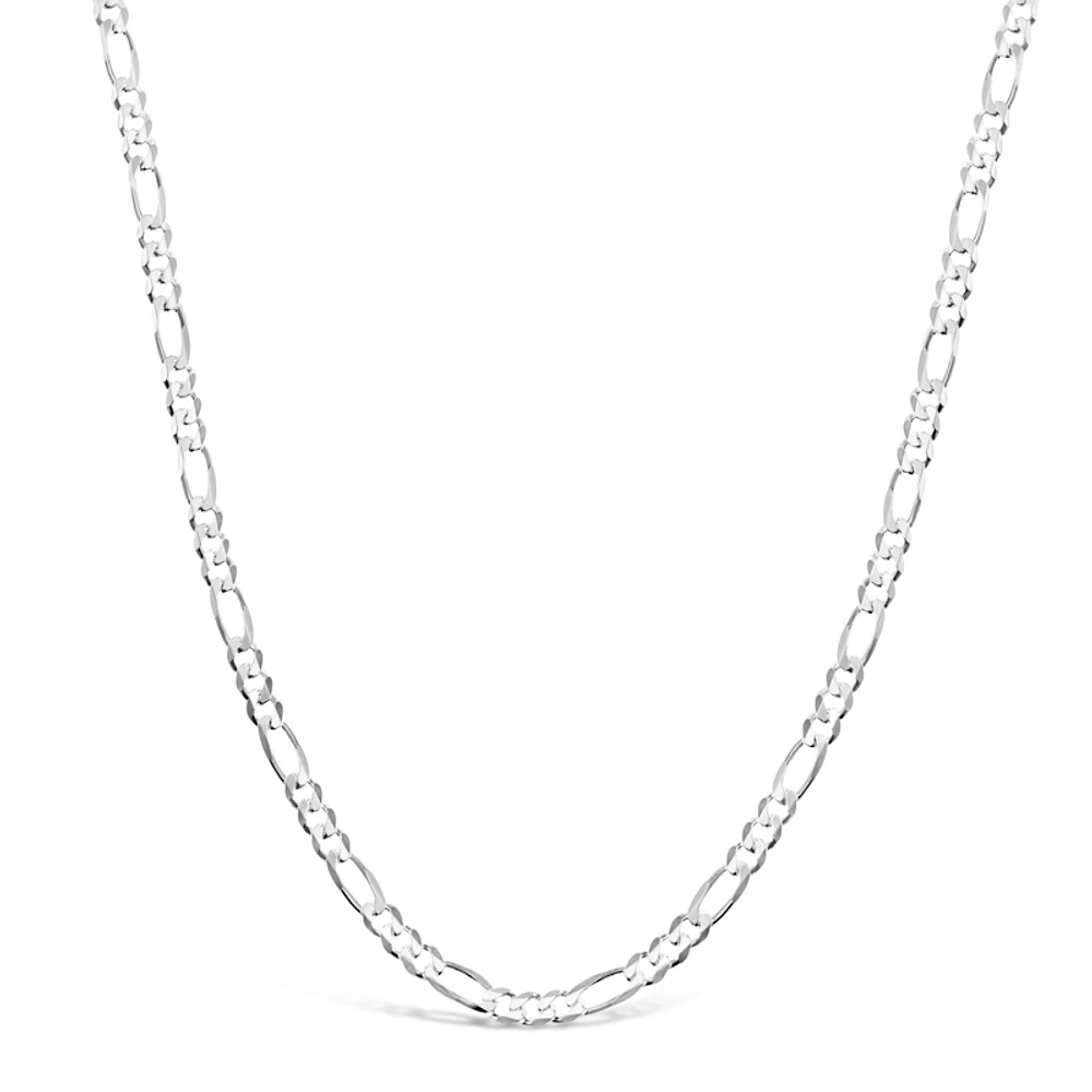 Sterling Silver 4.3mm Figaro 24" Chain Necklace 142100