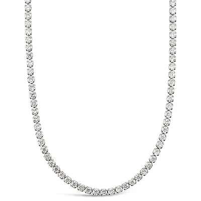 Fashion Cubic Zirconia Silver Tennis 12" Choker 143264