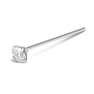 Sterling Silver Crystal 1.5mm Straight Nose Stud 136698