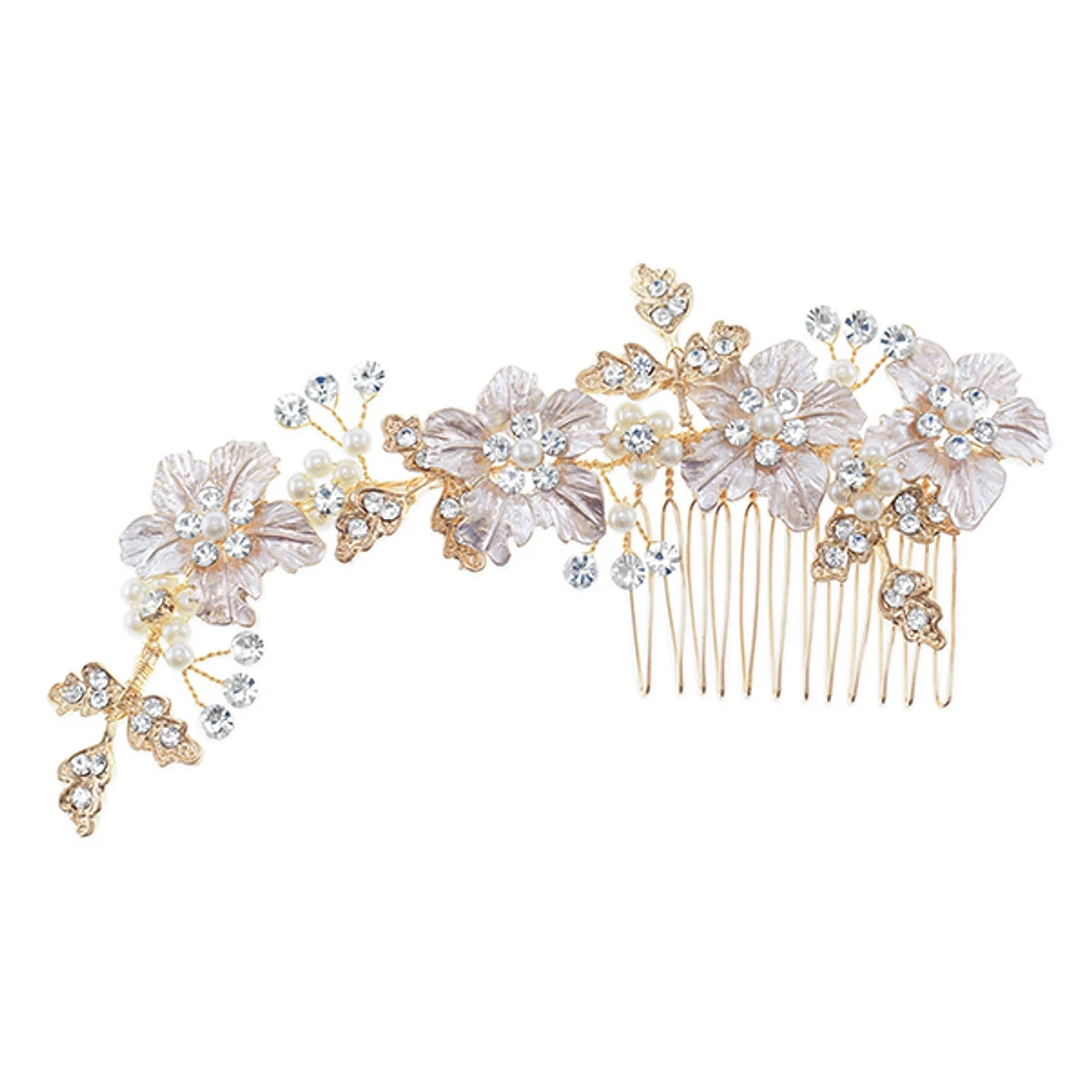 Bridal Gold Crystal Hair Comb 146848