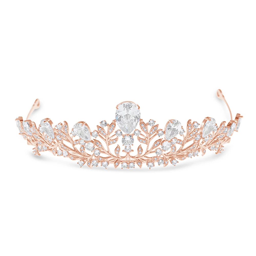 Bridal Rosegold Cubic Zirconia Tiara 149216
