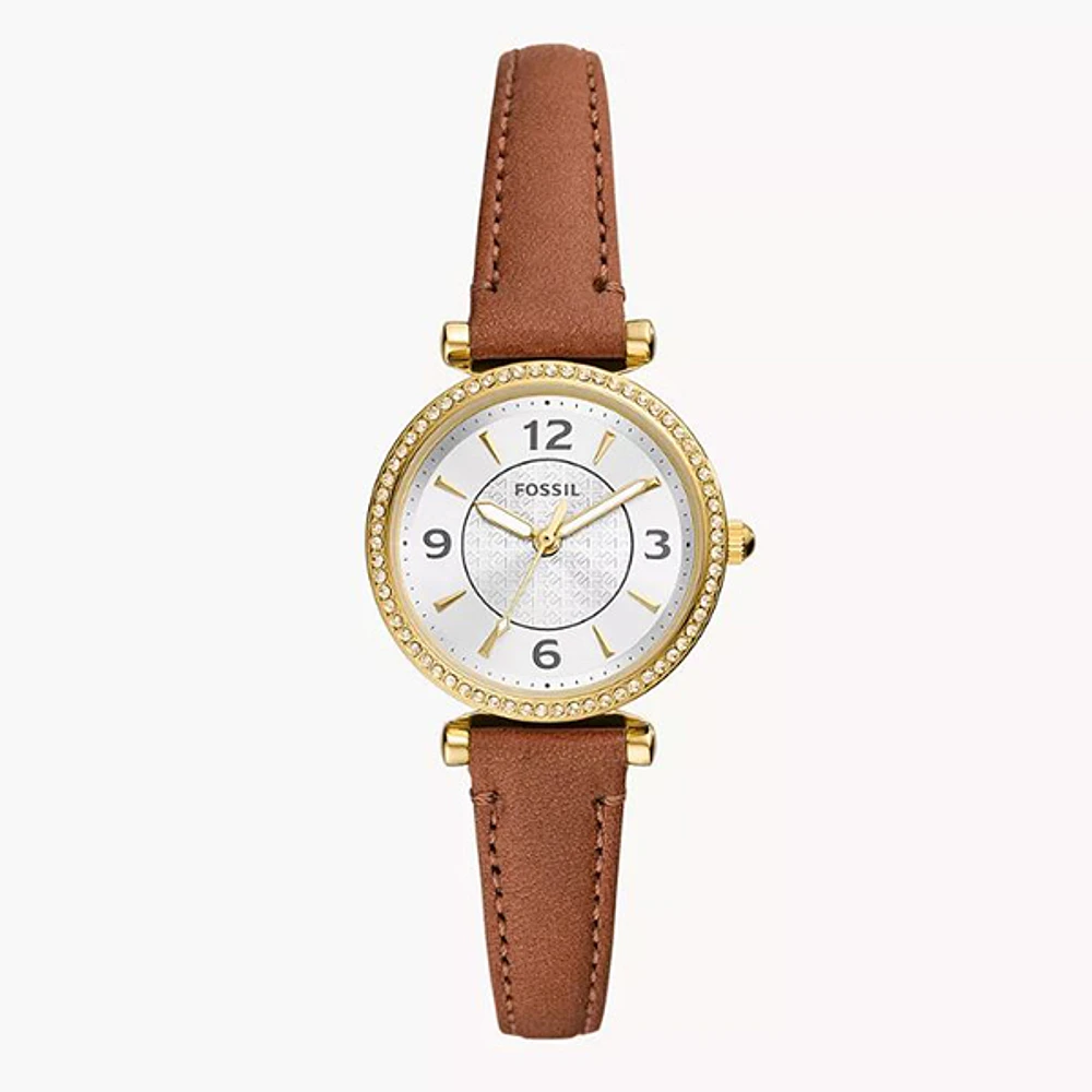 Fossil Carlie Medium Brown LiteHide Watch 151322