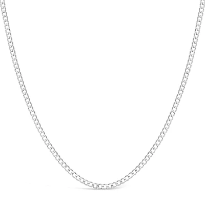 Sterling Silver 3.8mm Cuban Link 24" Chain Necklace 142103