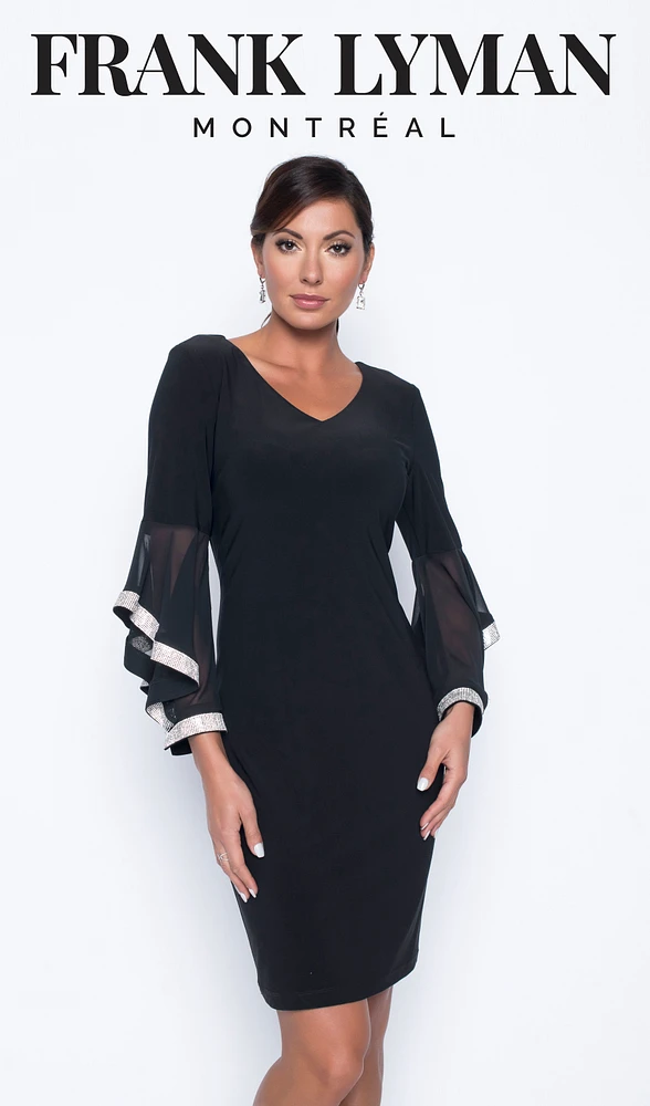 Bell Sleeve Cocktail Dress