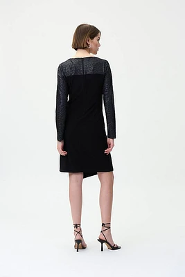 Textured Sleeves Dress