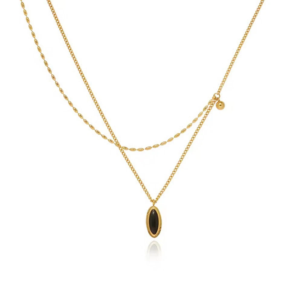 Layered Stone Necklace