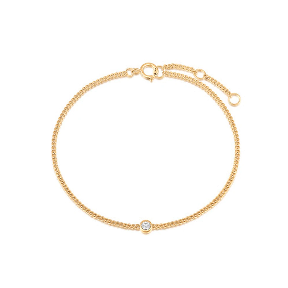 14k Diamond Pendant Bracelet