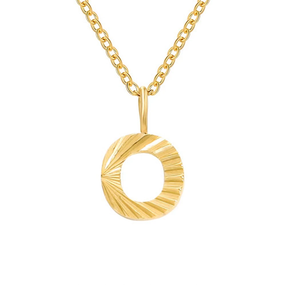 Patterned Initial Necklace (O-Z)