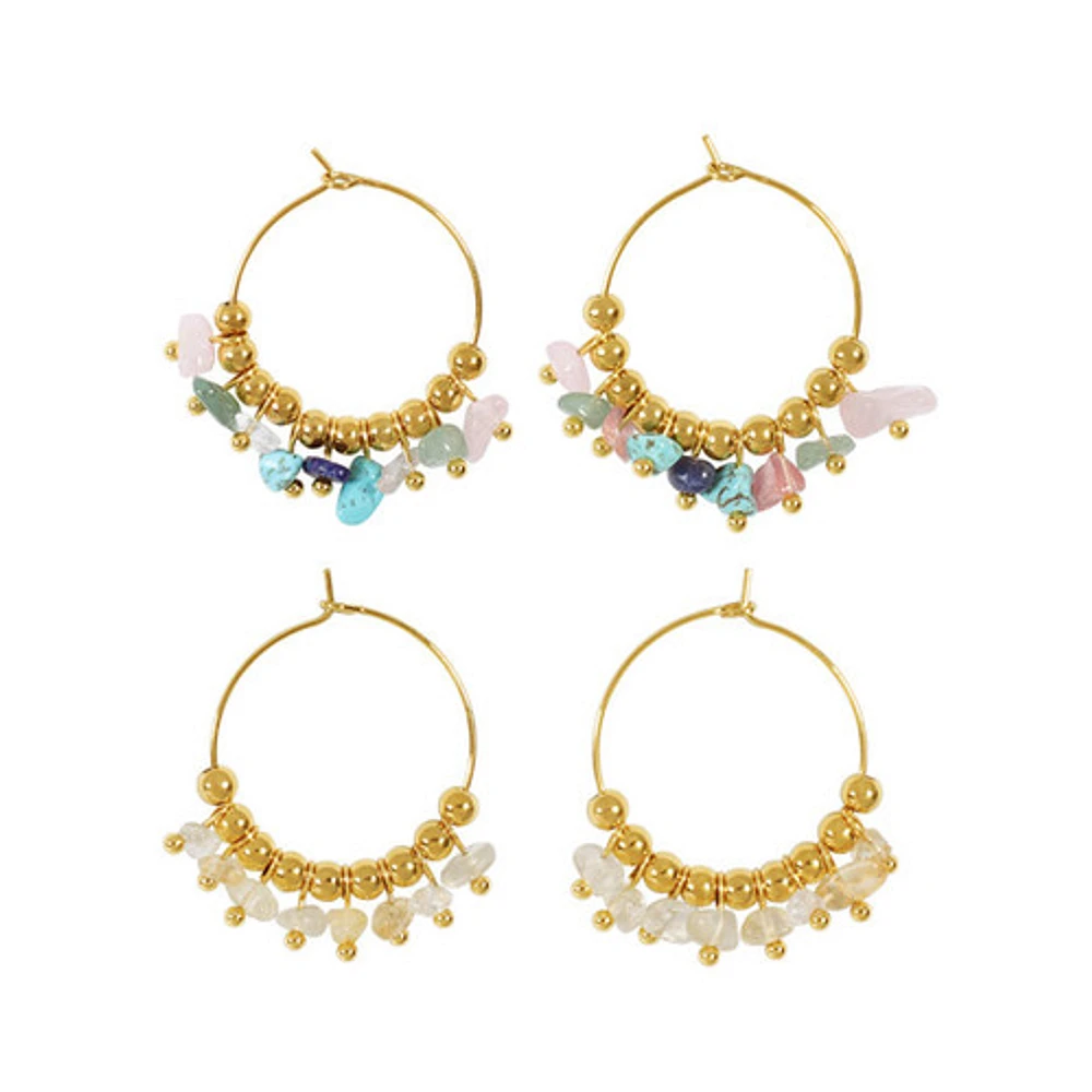 Natural Stone Vacation Hoops