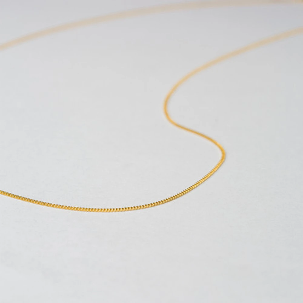 Thin Curb Chain Necklace