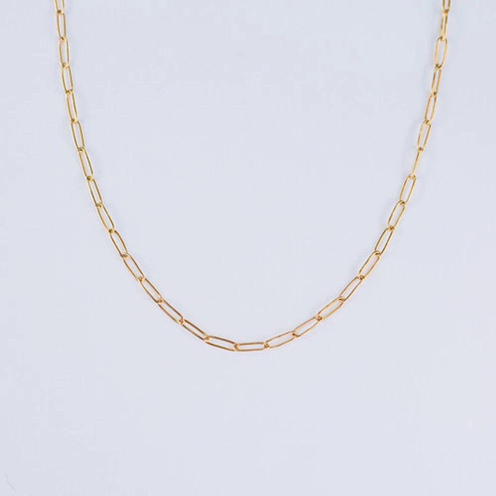 Gold Paperclip Chain Necklace