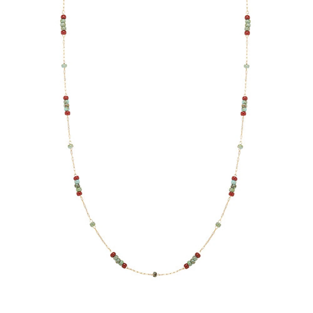 Earth-Tone Skinny Necklace