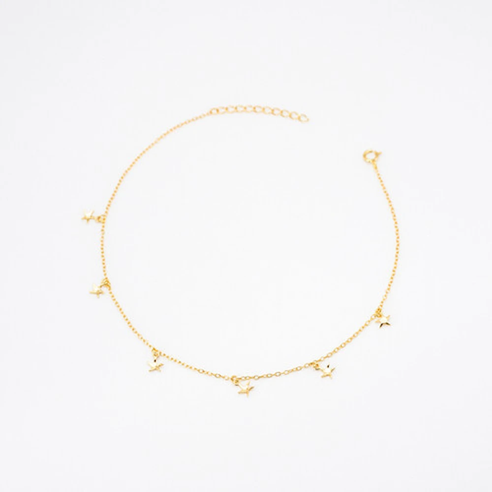 Gold Star Fish Anklet
