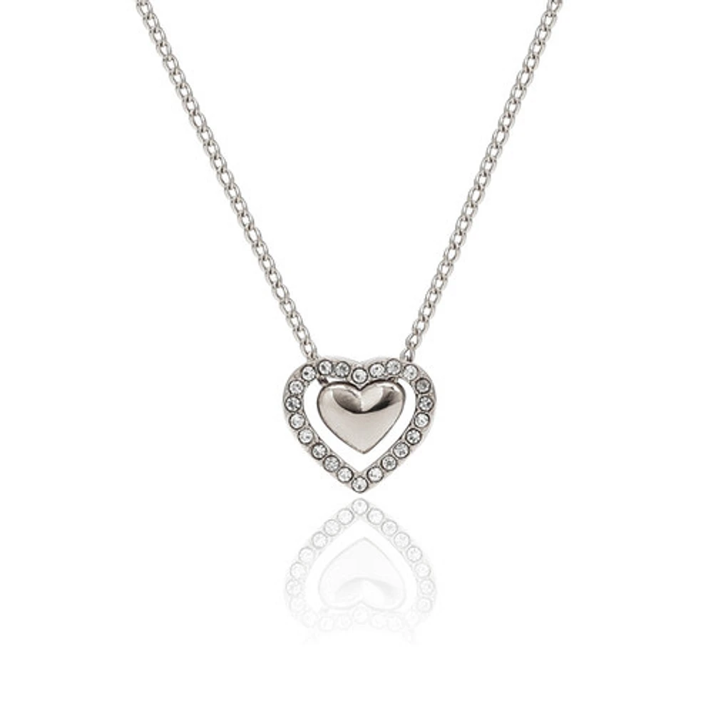 Steel Glamour Heart Necklace