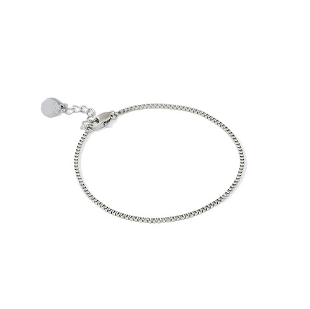 Steel Thin Box Chain Bracelet