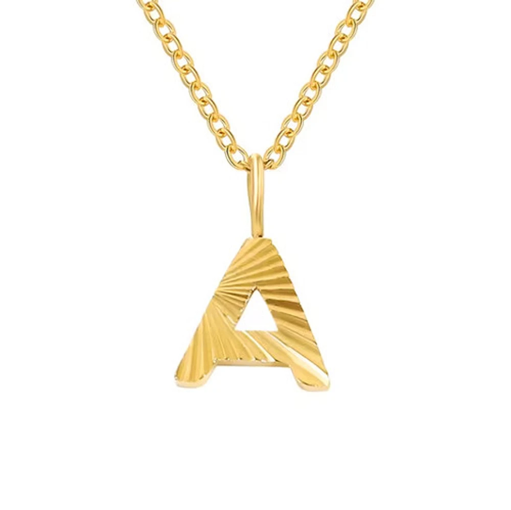 Patterned Initial Necklace (A-N)