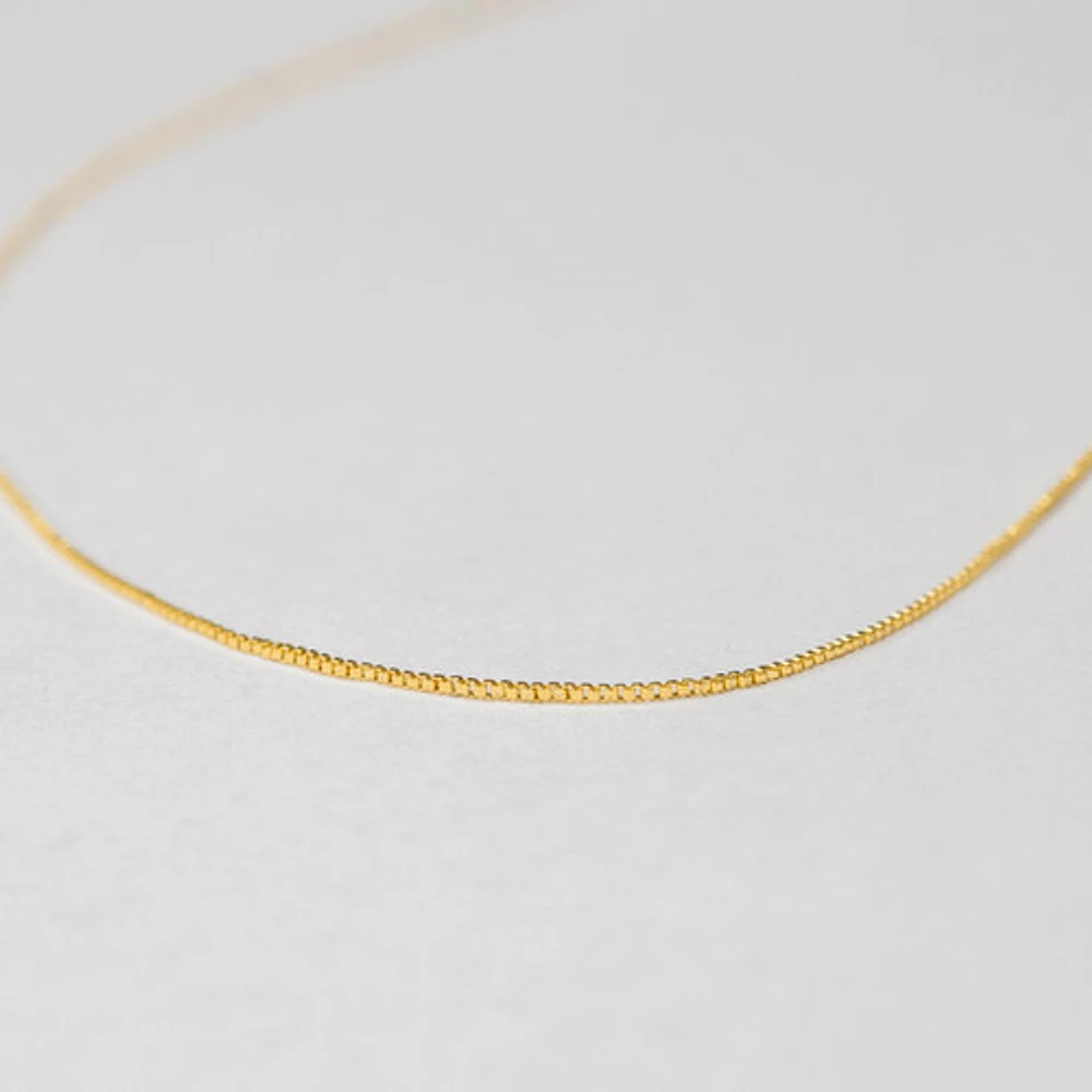 Thin Box Chain Necklace