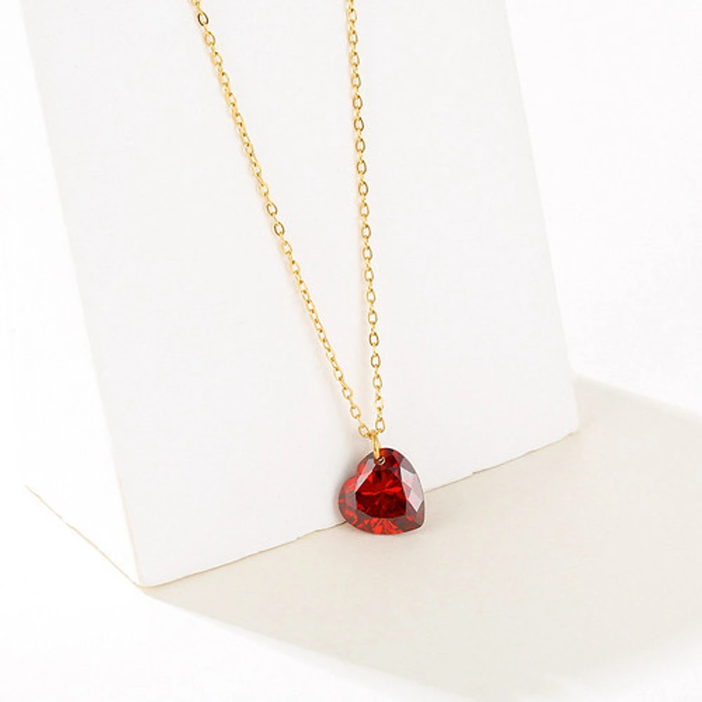 Red Heart Pendant Necklace