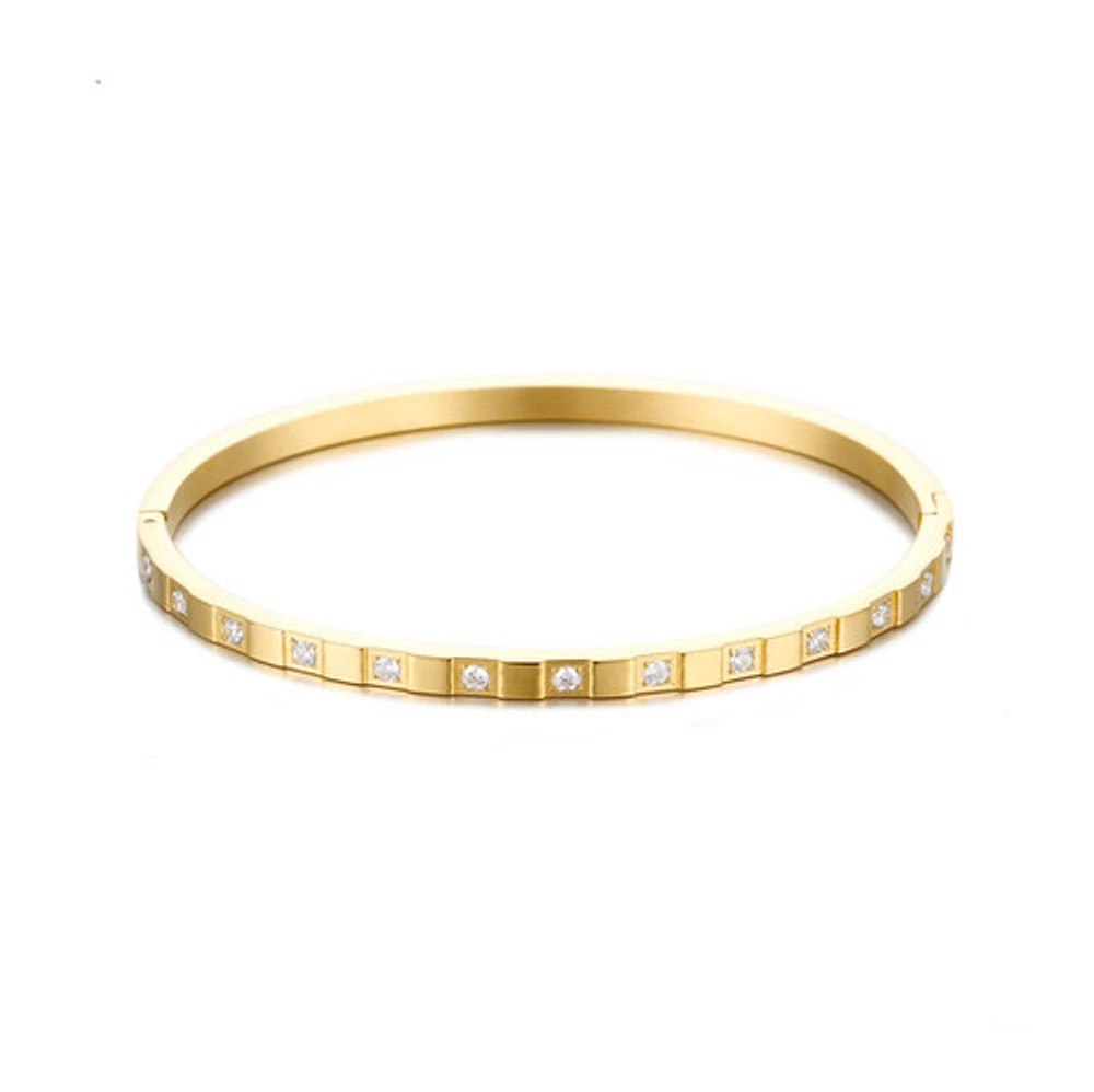 Gem Checkered Bangle Bracelet