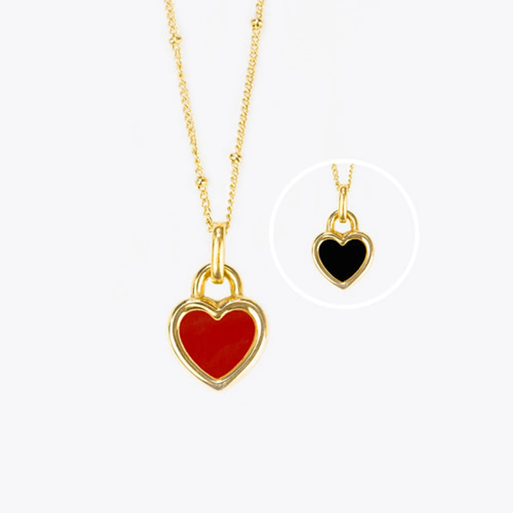 Enamel Heart Necklaces