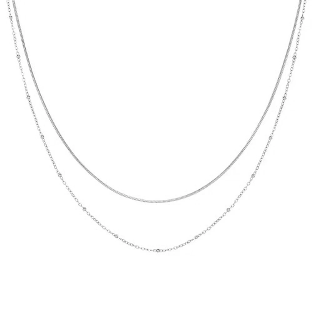 Steel Layered Everyday Necklace