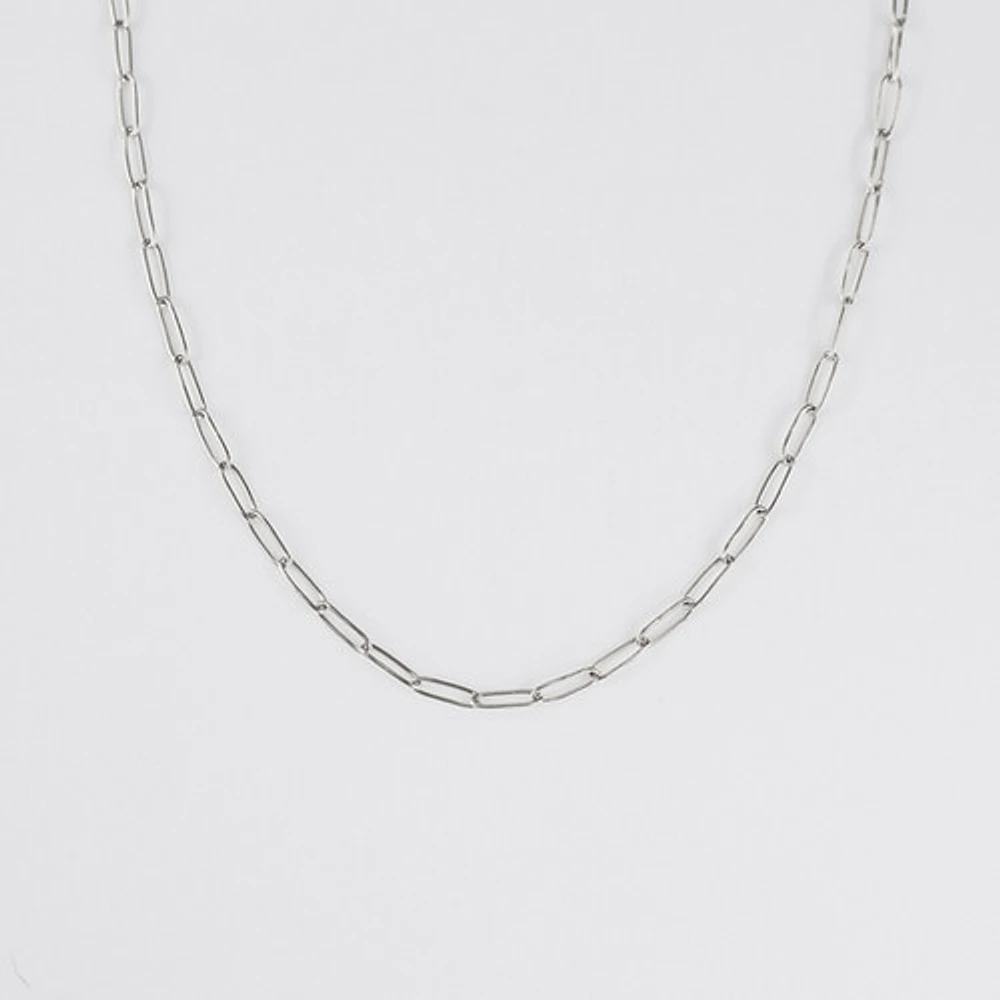 Steel Paperclip Chain Necklace