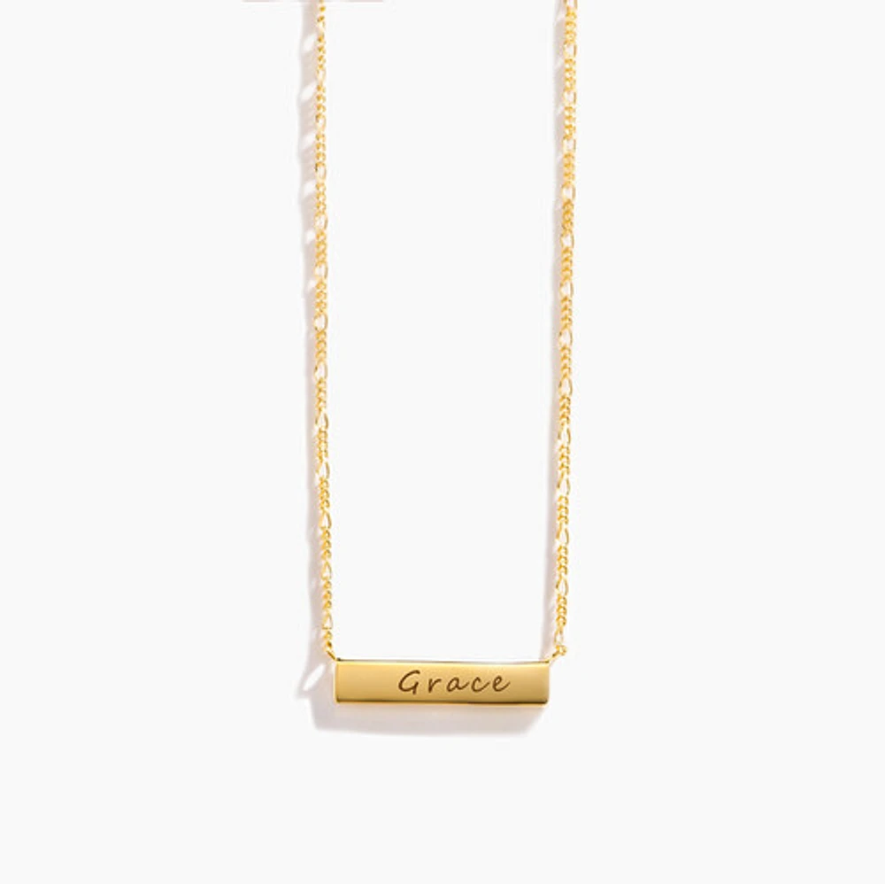 Large Engravable Bar Necklace