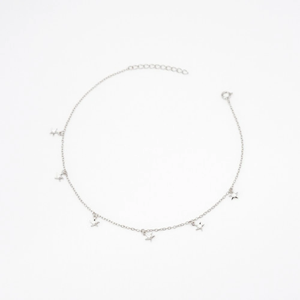Steel Star Fish Anklet