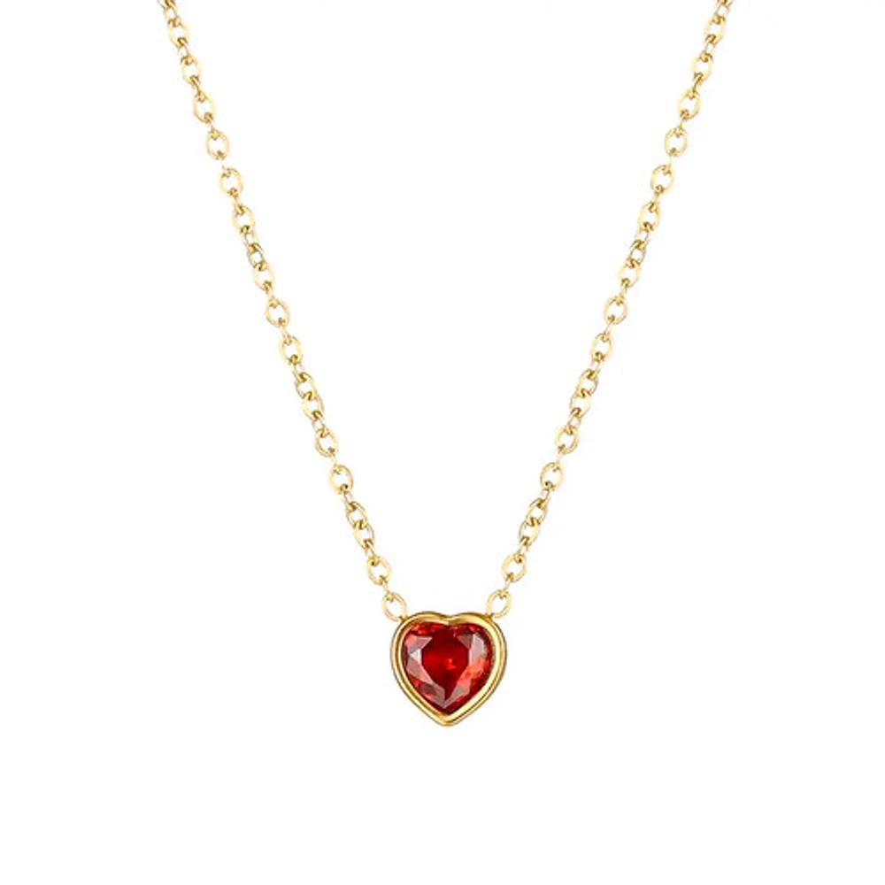 Mini Gem Heart Necklace