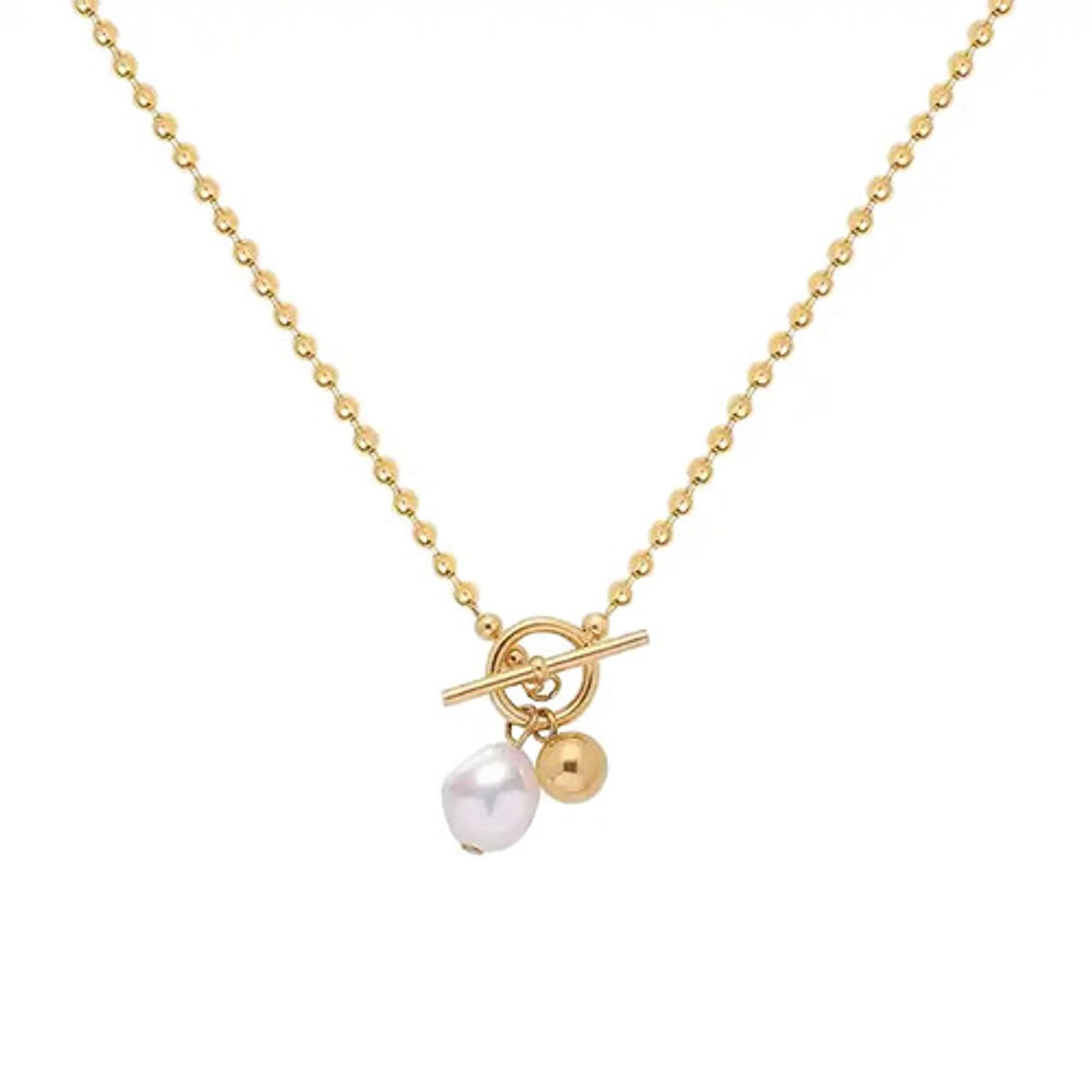 Pearl Front Closure Necklace
