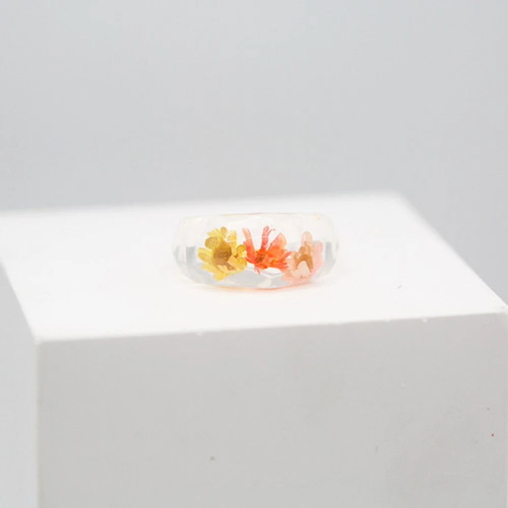 Dried Flower Resin Ring (Multicolor)