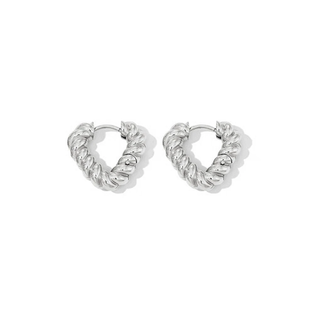 Steel Twisted Triangle Hoops