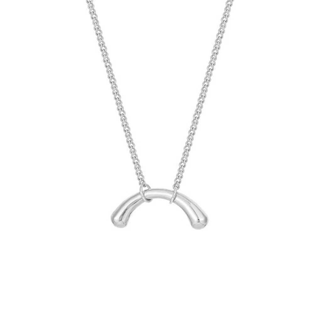 Steel Arched Bone Necklace