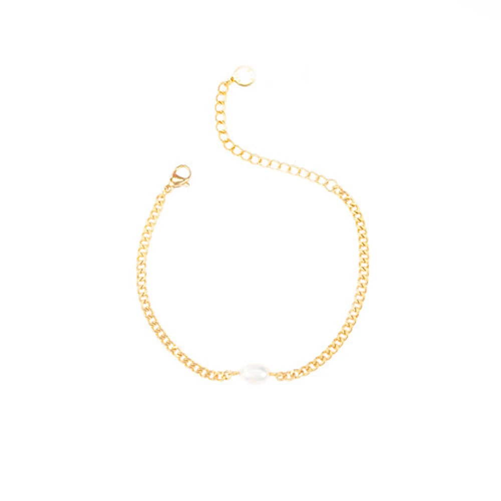 Single Pearl Chain Bracelet