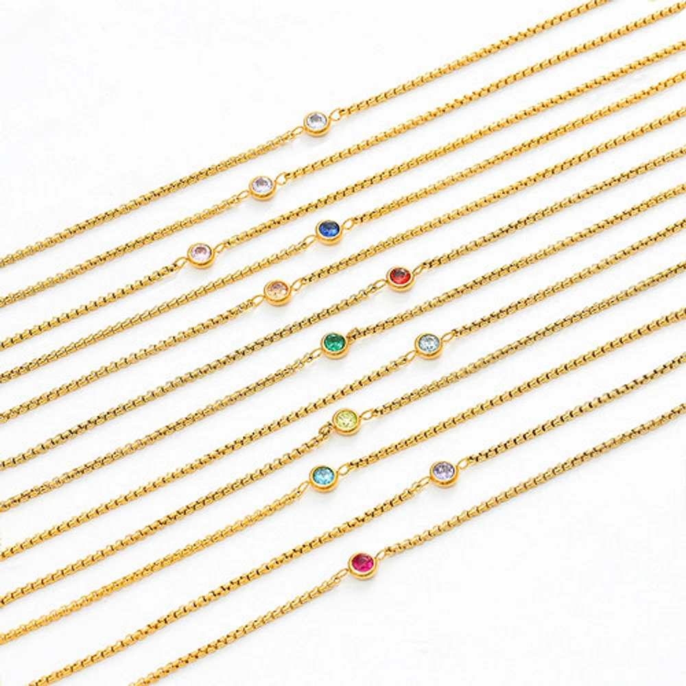 Gold Birthstone Bracelet