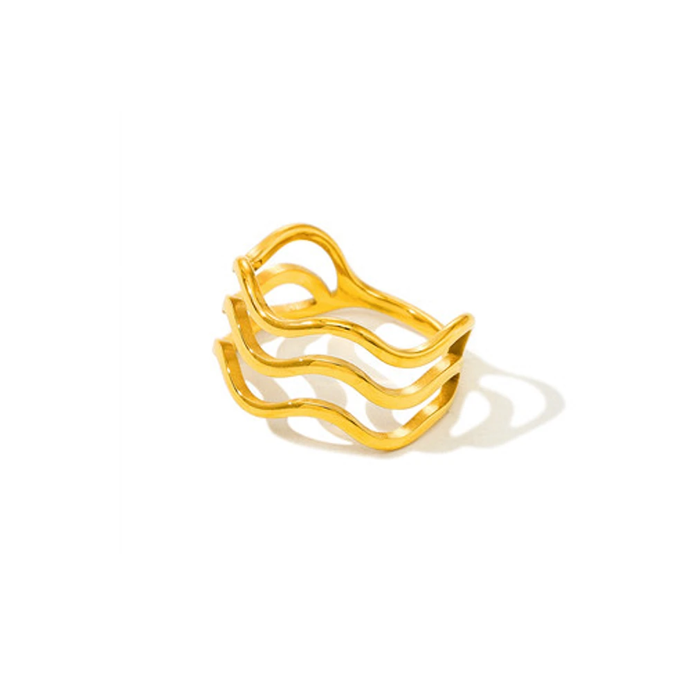 Stacked Wave Ring