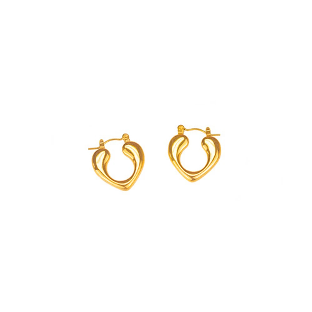 Heart Framed Hoops