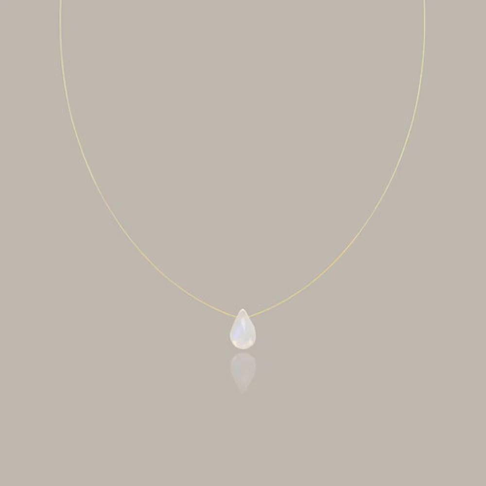 Moon Stone String Necklace