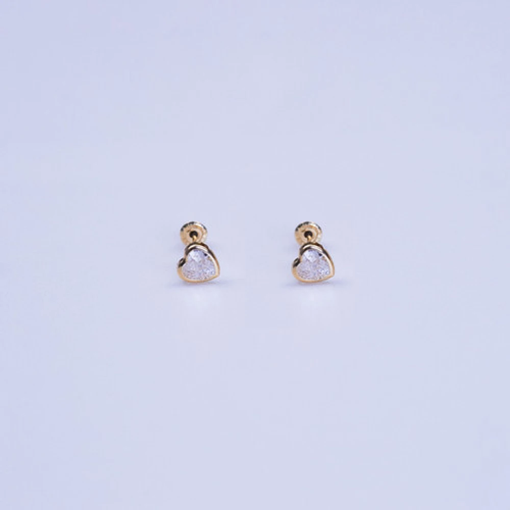 Heart Gem Studs