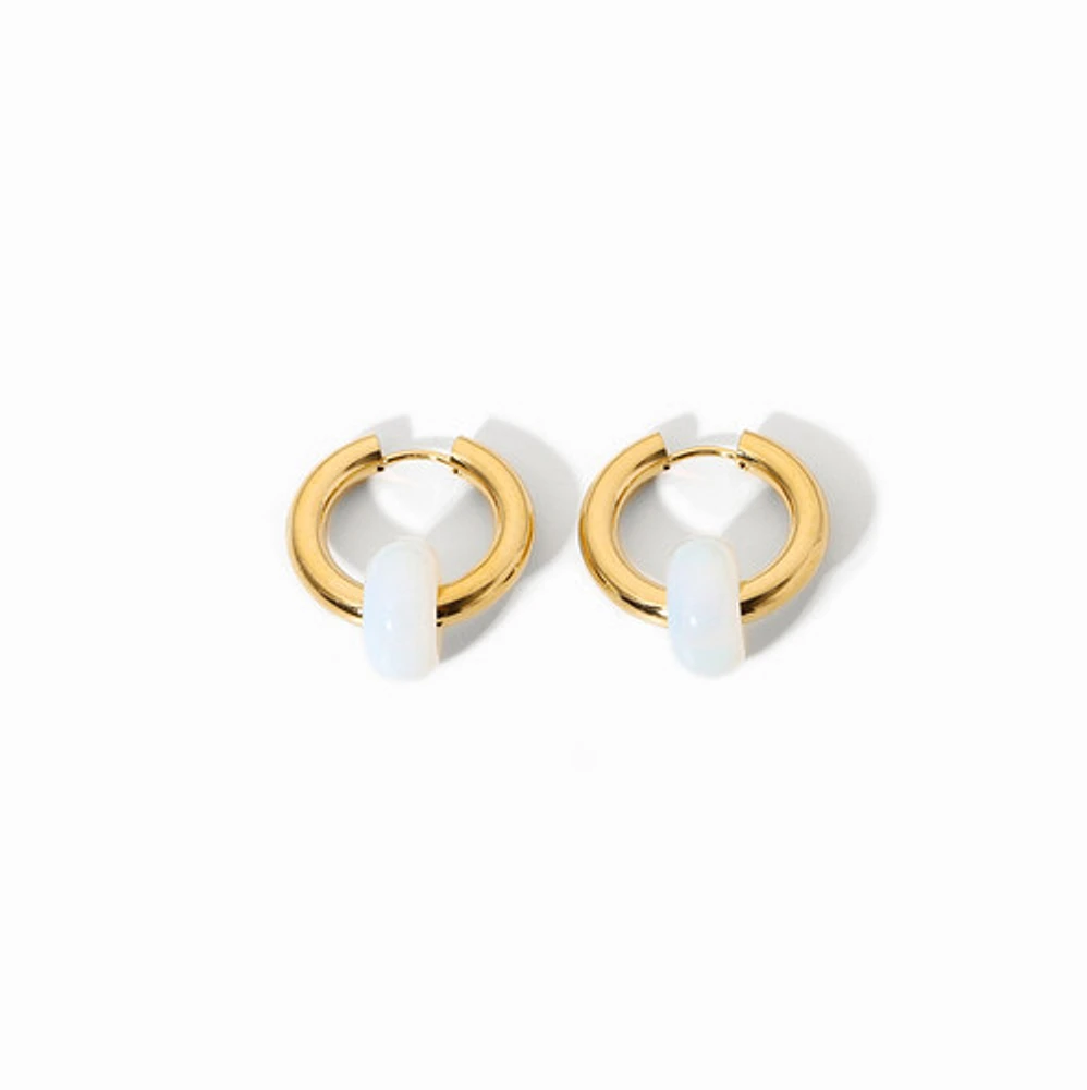 Disk Crystal Hoops