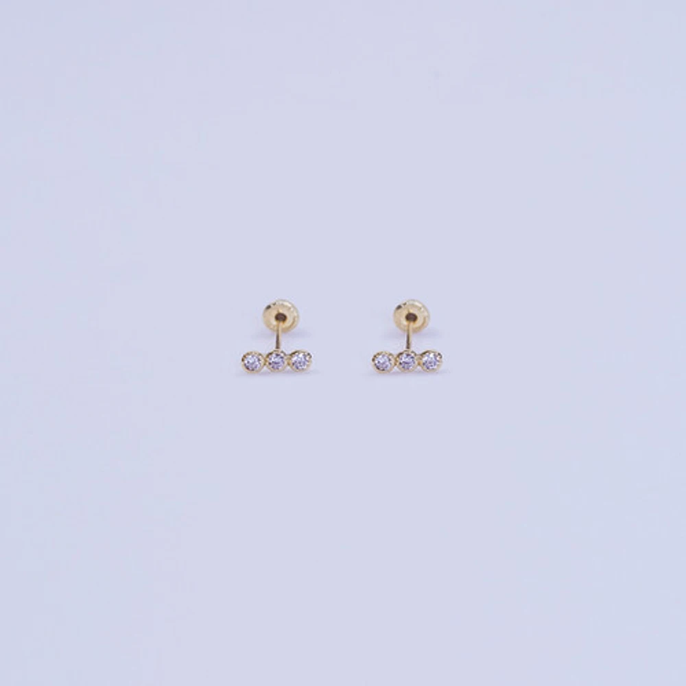 Line Gem Studs