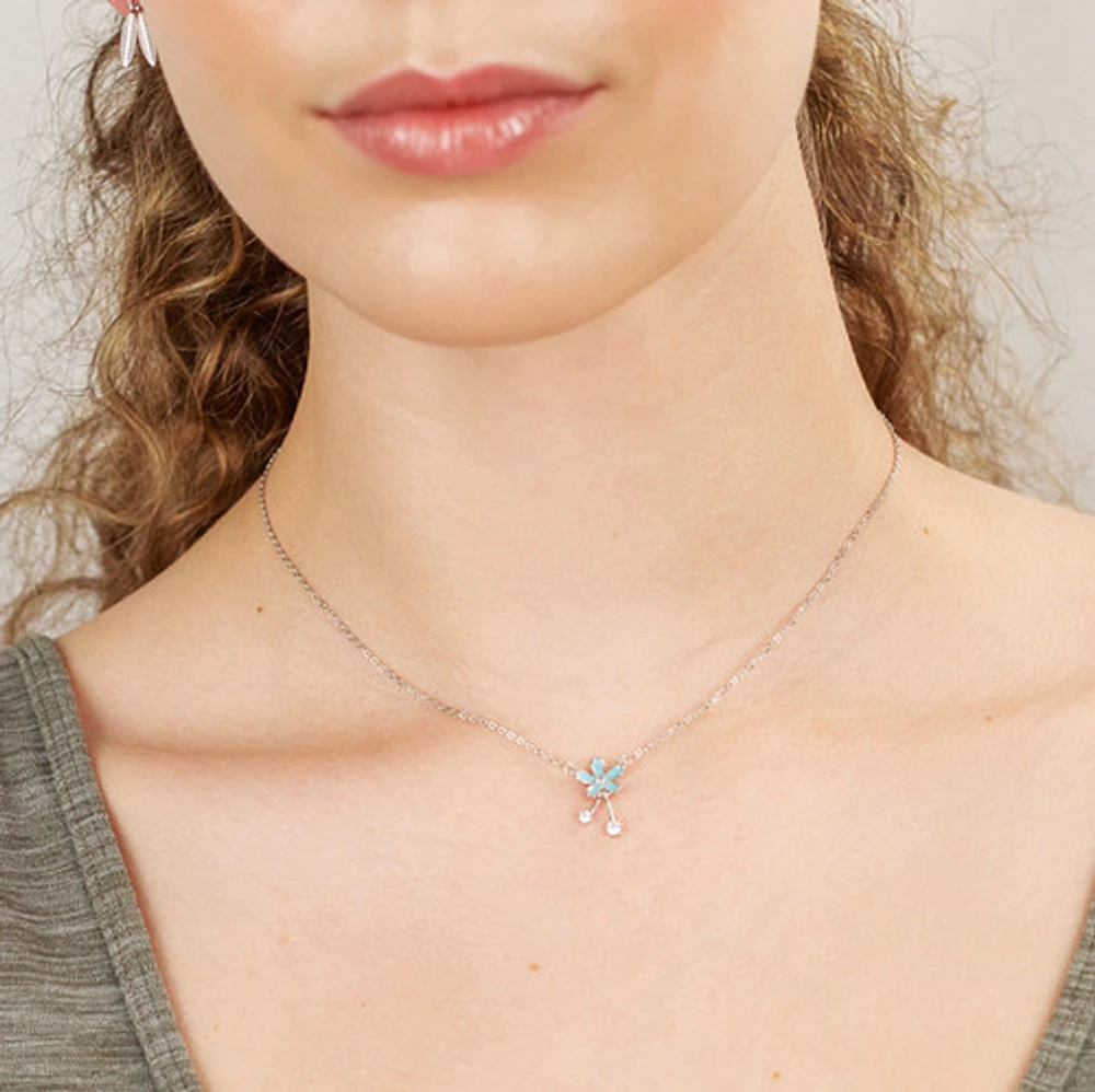 Enameled Flower Necklace