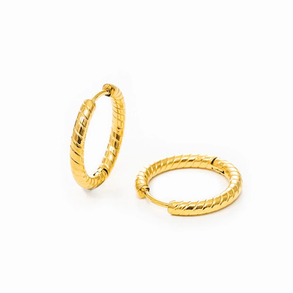 Medium Twisted Hoops
