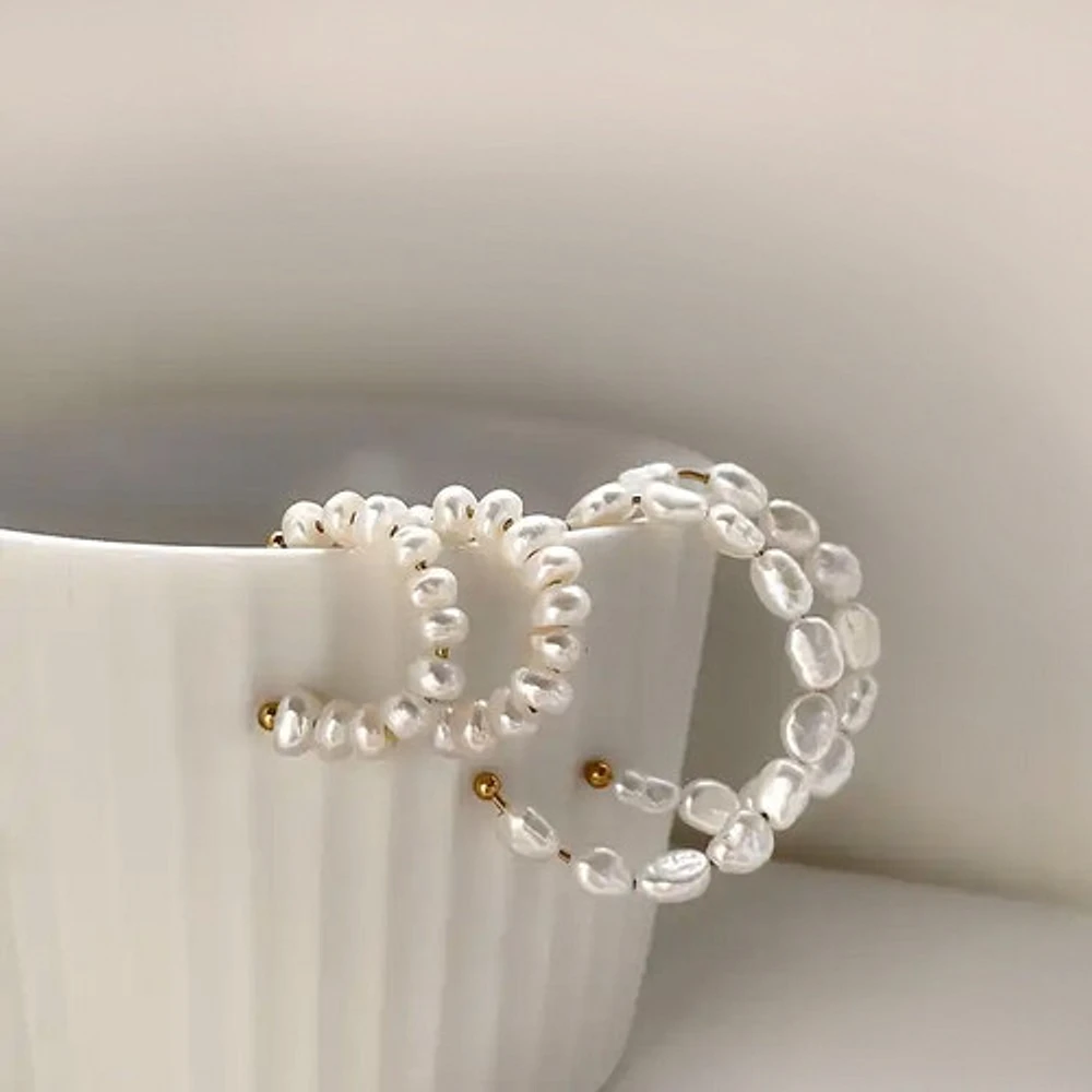 All Pearl Around Hoops