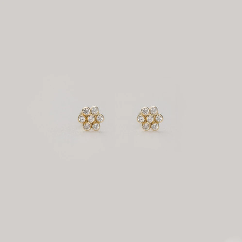 Gem Flower Studs