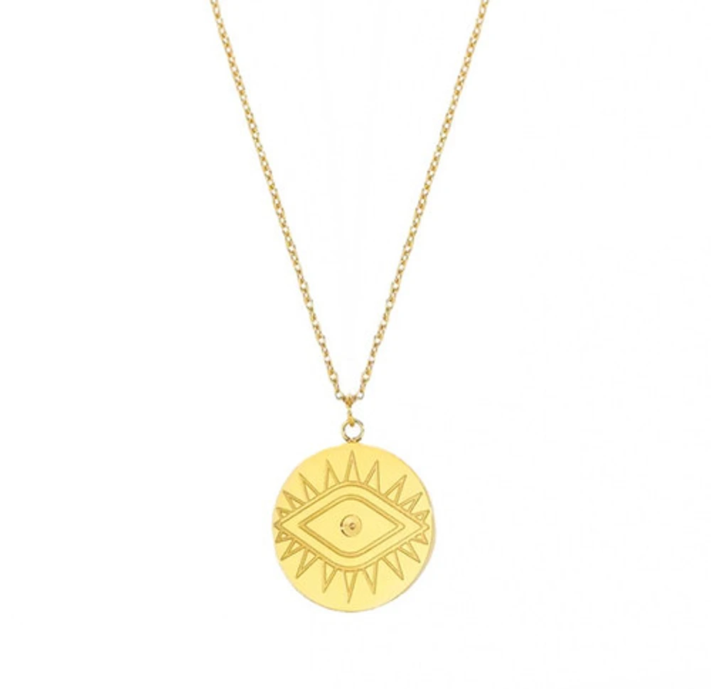 Evil Eye Coin Necklace