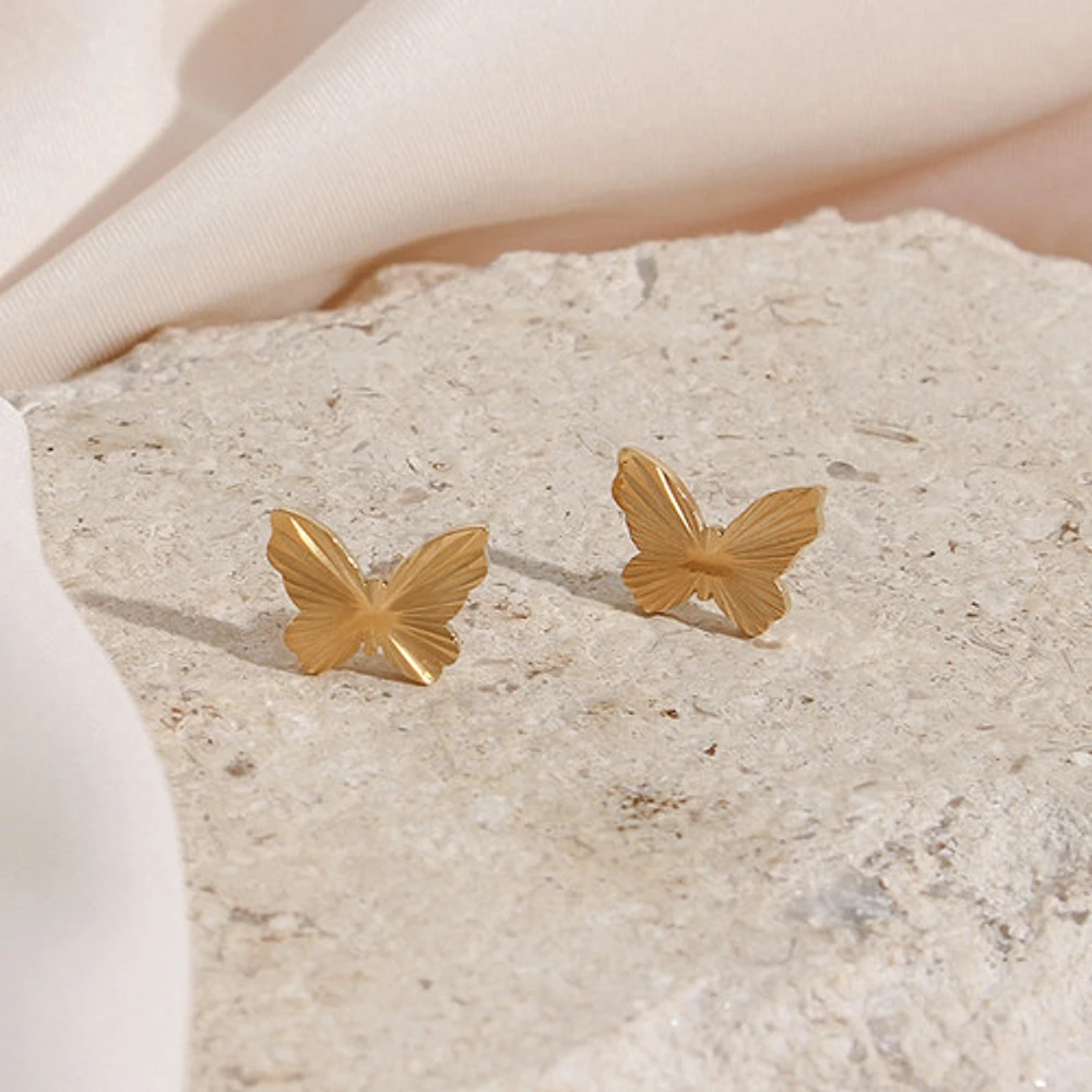 Pressed Butterfly Studs