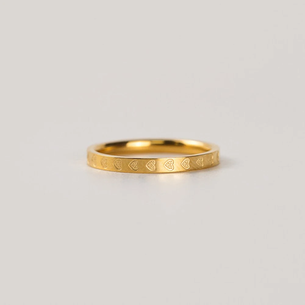 Engraved Heart Ring