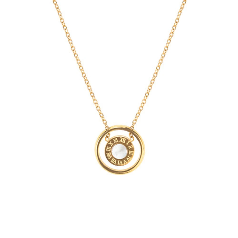 Roman Clock Necklace